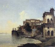 unknow artist View of the Ruins of a Palace at Gazipoor on the River Ganges Norge oil painting reproduction